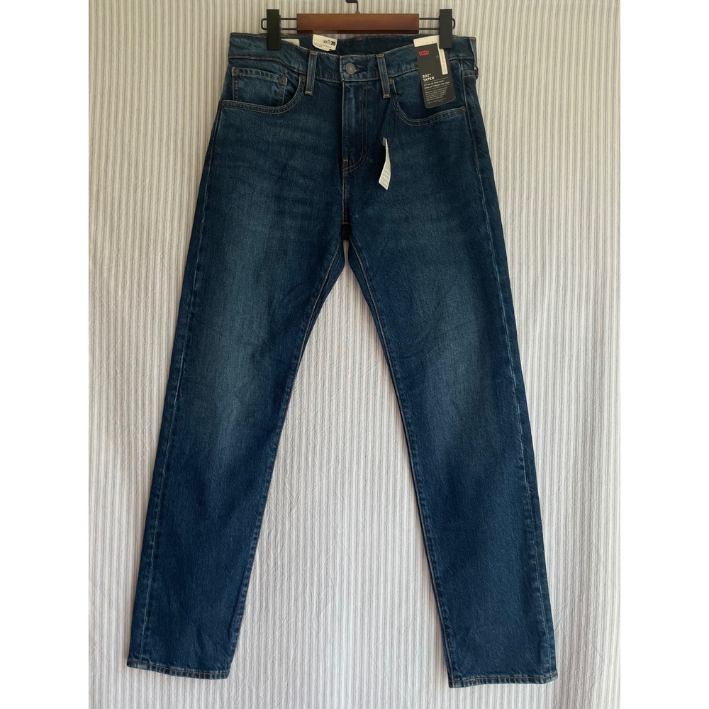 Levis 502‎ Taper Mens Jeans 31x32 Dark Wash Premium Authentic Soft 295071460